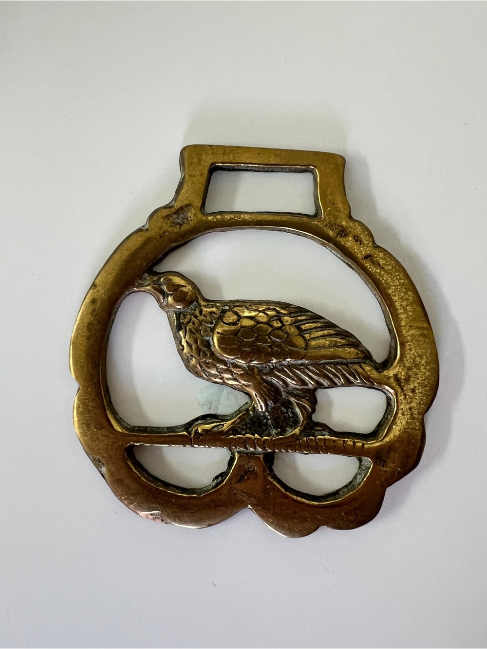 Brass Bird Decorative Horse Brass - Gold Tone